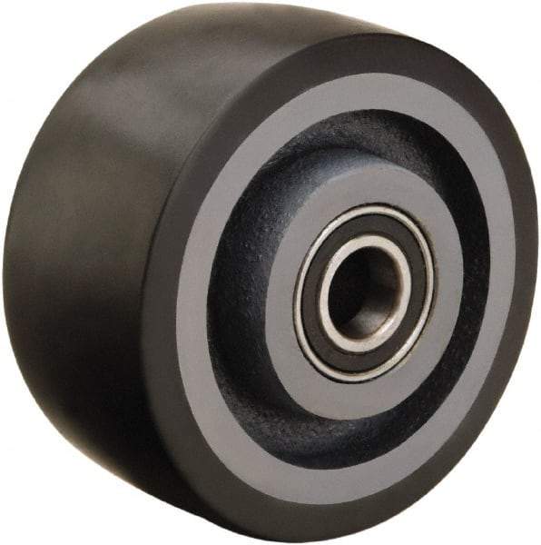 Hamilton - 4 Inch Diameter x 2 Inch Wide, Polyurethane on Cast Iron Caster Wheel - 975 Lb. Capacity, 2-1/4 Inch Hub Length, 1/2 Inch Axle Diameter, Sealed Precision Ball Bearing - All Tool & Supply