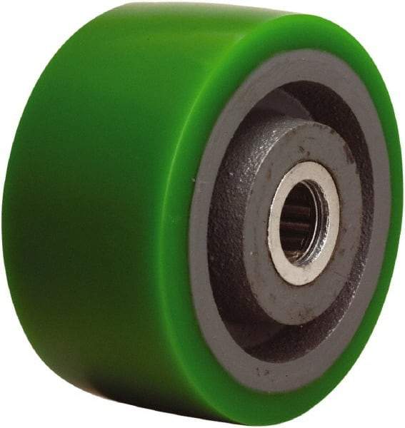 Hamilton - 4 Inch Diameter x 2 Inch Wide, Polyurethane on Cast Iron Caster Wheel - 750 Lb. Capacity, 2-1/4 Inch Hub Length, 1/2 Inch Axle Diameter, Straight Roller Bearing - All Tool & Supply