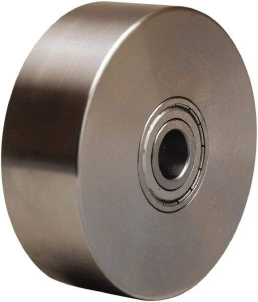 Hamilton - 4 Inch Diameter x 2 Inch Wide, Stainless Steel Caster Wheel - 800 Lb. Capacity, 2-1/4 Inch Hub Length, 3/4 Inch Axle Diameter, Plain Bore Bearing - All Tool & Supply