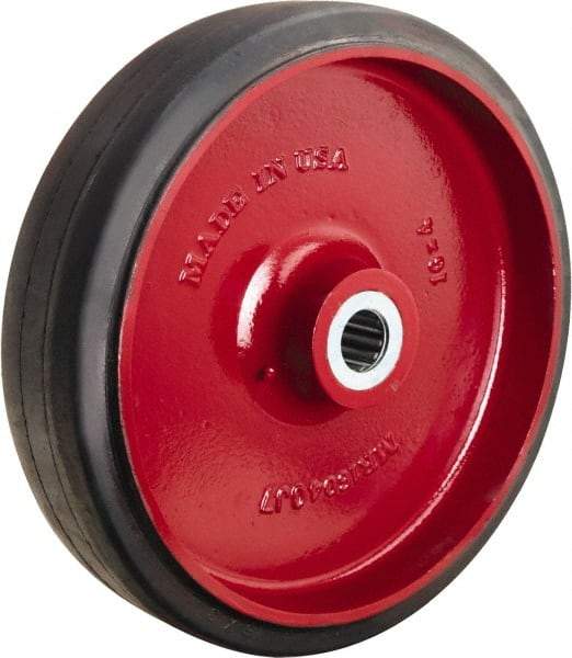 Hamilton - 16 Inch Diameter x 4 Inch Wide, Rubber on Cast Iron Caster Wheel - 1,990 Lb. Capacity, 4-1/4 Inch Hub Length, 2-7/16 Inch Axle Diameter, Plain Bore Bearing - All Tool & Supply