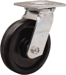 Hamilton - 6" Diam x 1-1/2" Wide x 7-1/2" OAH Top Plate Mount Swivel Caster - Phenolic, 550 Lb Capacity, Straight Roller Bearing, 4 x 4-1/2" Plate - All Tool & Supply