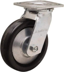 Hamilton - 6" Diam x 1-1/2" Wide x 7-1/2" OAH Top Plate Mount Swivel Caster - Phenolic, 800 Lb Capacity, Straight Roller Bearing, 4 x 4-1/2" Plate - All Tool & Supply