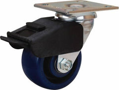 Hamilton - 4" Diam x 2" Wide x 5-5/8" OAH Top Plate Mount Swivel Caster - Polyurethane, 750 Lb Capacity, Precision Ball Bearing, 4 x 4-1/2" Plate - All Tool & Supply