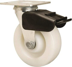 Hamilton - 6" Diam x 2" Wide x 7-1/2" OAH Top Plate Mount Swivel Caster - Nylon, 850 Lb Capacity, Precision Ball Bearing, 4 x 4-1/2" Plate - All Tool & Supply