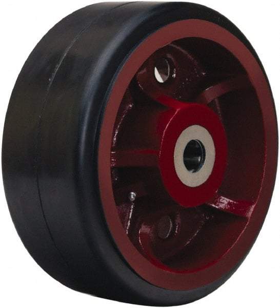 Hamilton - 14 Inch Diameter x 5 Inch Wide, Rubber on Cast Iron Caster Wheel - 2,300 Lb. Capacity, 5-1/4 Inch Hub Length, 1-1/2 Inch Axle Diameter, Straight Roller Bearing - All Tool & Supply