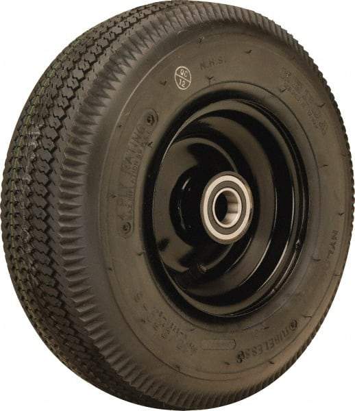 Hamilton - 12 Inch Diameter x 4-1/8 Inch Wide, Rubber Caster Wheel - 625 Lb. Capacity, 4-3/8 Inch Hub Length, 3/4 Inch Axle Diameter, Tapered Roller Bearing - All Tool & Supply