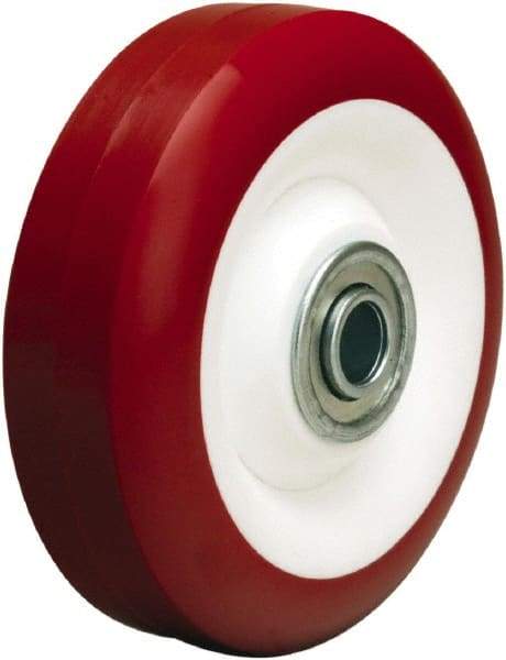 Hamilton - 4 Inch Diameter x 1-3/8 Inch Wide, Polyurethane on Polypropylene Caster Wheel - 400 Lb. Capacity, 1-5/8 Inch Hub Length, 3/8 Inch Axle Diameter, Ball Bearing - All Tool & Supply