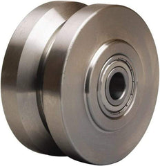 Hamilton - 4 Inch Diameter x 2 Inch Wide, Stainless Steel Caster Wheel - 800 Lb. Capacity, 2-1/4 Inch Hub Length, 3/4 Inch Axle Diameter, Plain Bore Bearing - All Tool & Supply