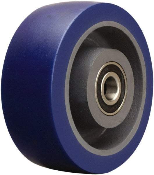 Hamilton - 5 Inch Diameter x 2 Inch Wide, Polyurethane on Cast Iron Caster Wheel - 840 Lb. Capacity, 2-1/2 Inch Hub Length, 1/2 Inch Axle Diameter, Sealed Precision Ball Bearing - All Tool & Supply