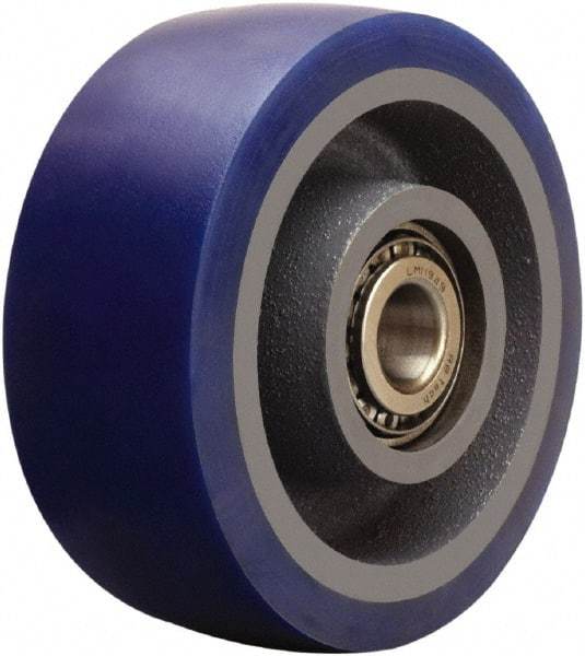 Hamilton - 5 Inch Diameter x 2 Inch Wide, Polyurethane on Cast Iron Caster Wheel - 840 Lb. Capacity, 2-1/4 Inch Hub Length, 3/4 Inch Axle Diameter, Tapered Roller Bearing - All Tool & Supply