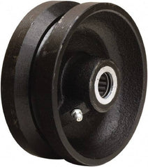 Hamilton - 5 Inch Diameter x 2 Inch Wide, Cast Iron Caster Wheel - 800 Lb. Capacity, 2-3/16 Inch Hub Length, 5/8 Inch Axle Diameter, Straight Roller Bearing - All Tool & Supply