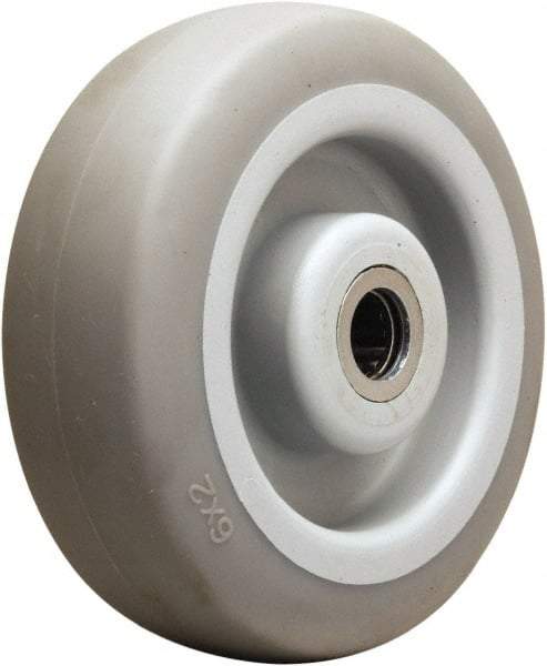 Hamilton - 6 Inch Diameter x 2 Inch Wide, Rubber on Thermoplastic Caster Wheel - 410 Lb. Capacity, 2-3/16 Inch Hub Length, 3/4 Inch Axle Diameter, Straight Roller Bearing - All Tool & Supply