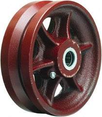 Hamilton - 6 Inch Diameter x 2 Inch Wide, Cast Iron Caster Wheel - 1,000 Lb. Capacity, 2-1/4 Inch Hub Length, 1/2 Inch Axle Diameter, Straight Roller Bearing - All Tool & Supply