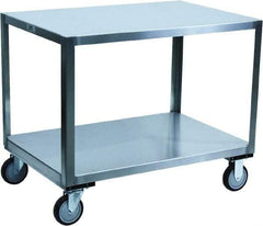 Jamco - 1,200 Lb Capacity, 36" Wide x 24" Long x 34" High Transport Cart - 2 Shelf, Stainless Steel - All Tool & Supply