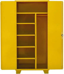 Jamco - 4 Shelf Locking Storage Cabinet - Steel, 48" Wide x 24" Deep x 78" High, Yellow - All Tool & Supply