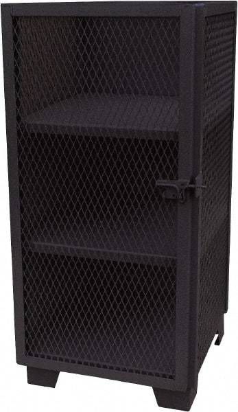 Jamco - 3 Shelf Security Storage Cabinet - Steel, 36" Wide x 24" Deep x 54" High, Black - All Tool & Supply