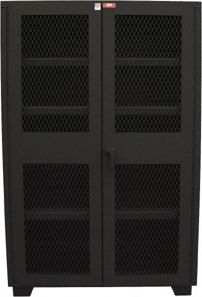 Jamco - 4 Shelf Visible Storage Cabinet - Steel, 48" Wide x 24" Deep x 78" High, Black - All Tool & Supply