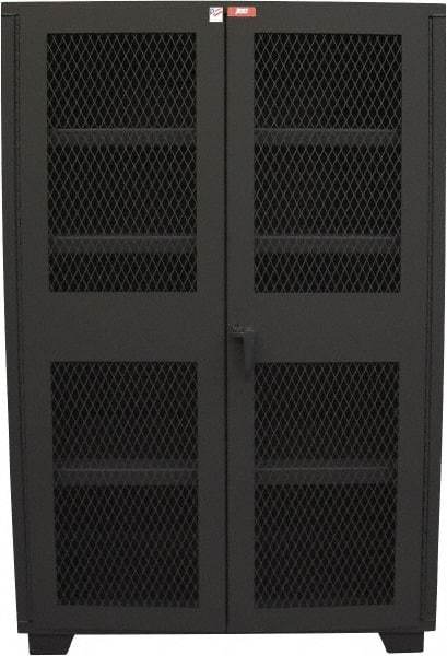 Jamco - 4 Shelf Visible Storage Cabinet - Steel, 60" Wide x 24" Deep x 78" High, Black - All Tool & Supply