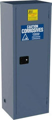 Jamco - 1 Door, 3 Shelf, Blue Steel Double Wall Safety Cabinet for Flammable and Combustible Liquids - 65" High x 18" Wide x 23" Deep, Self Closing Door, 3 Point Key Lock, 24 Gal Capacity - All Tool & Supply