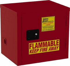 Jamco - 1 Door, 1 Shelf, Red Steel Double Wall Safety Cabinet for Flammable and Combustible Liquids - 22" High x 18" Wide x 23" Deep, Manual Closing Door, 3 Point Key Lock, 12 Gal Capacity - All Tool & Supply