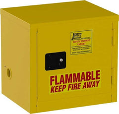 Jamco - 1 Door, Yellow Steel Double Wall Safety Cabinet for Flammable and Combustible Liquids - 22" High x 18" Wide x 23" Deep, Self Closing Door, 3 Point Key Lock, 6 Gal Capacity - All Tool & Supply