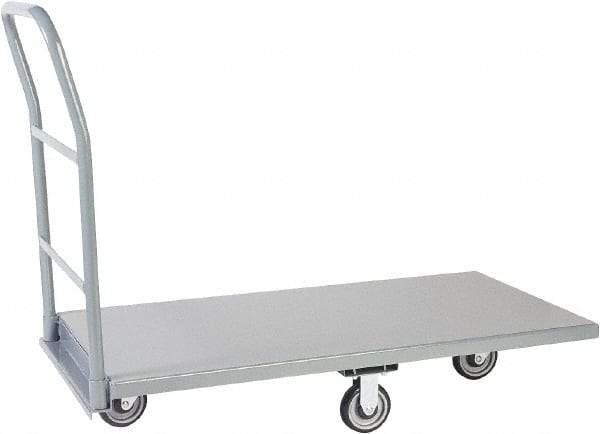 Jamco - 1,200 Lb Capacity Platform Truck - Steel Deck, 48" OAW, 9" Platform Height, Urethane Casters - All Tool & Supply