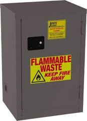 Jamco - 1 Door, 1 Shelf, Yellow Steel Double Wall Safety Cabinet for Flammable and Combustible Liquids - 35" High x 18" Wide x 23" Deep, Manual Closing Door, 3 Point Key Lock, 12 Gal Capacity - All Tool & Supply