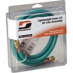 Dynabrade - 8mm ID 5' Long Hose - Male/Female Ends, 90 Working psi, Green - All Tool & Supply