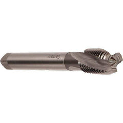 Emuge - 3/4-14" BSPP, 4 Flutes, Modified Bottoming Chamfer, Bright Finish, Cobalt British Standard Pipe Tap - 0.7874" Shank Diam, 0.6299" Square Size, Series Rekord D - Exact Industrial Supply