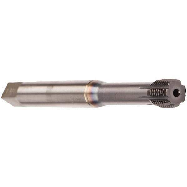 Emuge - M10x1.50 Metric 6HX Modified Bottoming Thread Forming Tap - Cobalt, TiCN Finish, 100mm OAL, 16mm Thread Length, Right Hand Thread, Series InnoForm - All Tool & Supply