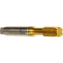 Emuge - #10-24 UNC 2B/3B Bottoming Thread Forming Tap - Cobalt, TiN Finish, 2.756" OAL, 0.591" Thread Length, Right Hand Thread, Series Druck - All Tool & Supply