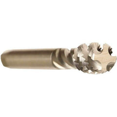Emuge - 3/8-19" BSPP, 5 Flutes, Bottoming Chamfer, Bright Finish, Cobalt British Standard Pipe Tap - 0.4724" Shank Diam, 0.3543" Square Size, Series Enorm - Exact Industrial Supply
