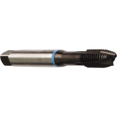 Emuge - M4x0.70 Metric Coarse, 3 Flutes, Plug Chamfer, Nitride Finish, Cobalt Spiral Point STI Tap - 0.2362" Shank Diam, 0.1929" Square Size, 6H (mod) Class of Fit, Series Rekord B-VA - Exact Industrial Supply