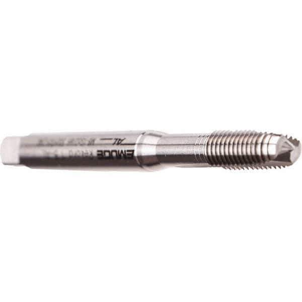 Emuge - M6x1.00 Metric Coarse, 2 Flutes, Modified Bottoming Chamfer, Bright Finish, Cobalt Spiral Point STI Tap - 0.315" Shank Diam, 0.2441" Square Size, 6H (mod) Class of Fit, Series Rekord B-AL - Exact Industrial Supply