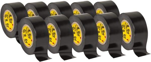 3M - 3/4" x 20', Black Vinyl Electrical Tape - 7 mil Thick, 1,150 V/mil Dielectric Strength - All Tool & Supply