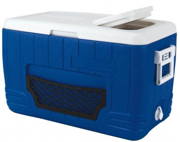 PRO-SAFE - 48.6 Qt Ice Chest - Plastic, Blue/White - All Tool & Supply