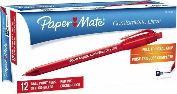 Paper Mate - 1mm Ball Point Retractable Pen - Red - All Tool & Supply