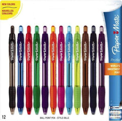 Paper Mate - 1.4mm Ball Point Retractable Pen - Assorted Colors - All Tool & Supply