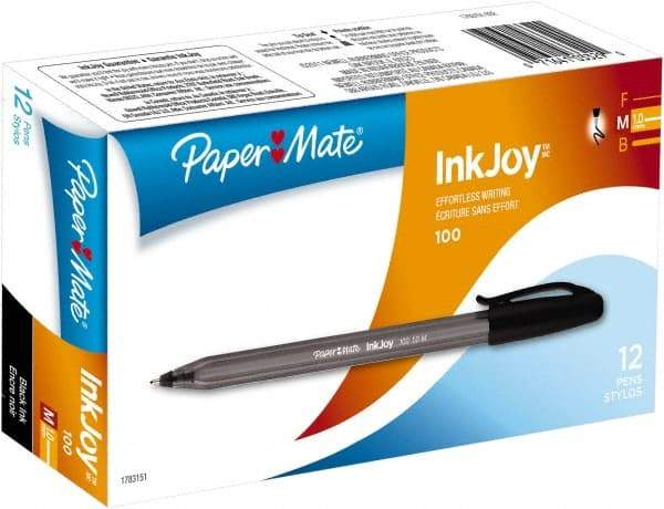 Paper Mate - 1mm Ball Point Stick Pen - Black - All Tool & Supply