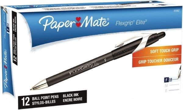 Paper Mate - 0.8mm Ball Point Retractable Pen - Black - All Tool & Supply