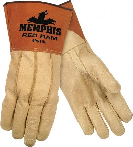 MCR Safety - Size L Unlined Pigskin Welding Glove - Tan, Pair - All Tool & Supply