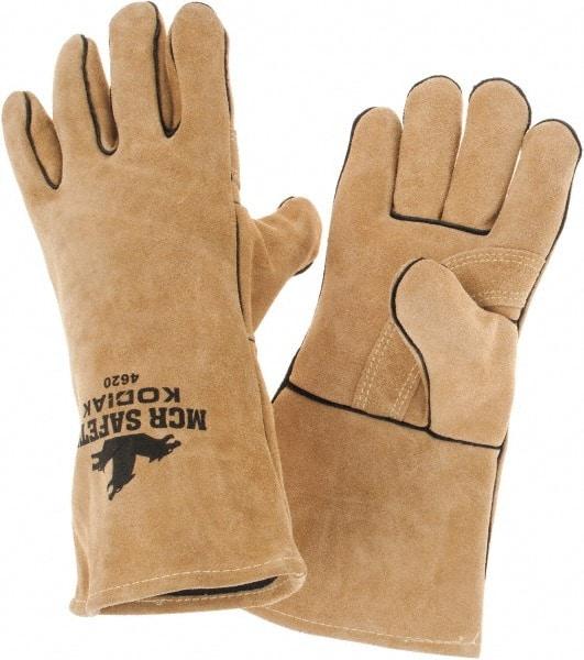 MCR Safety - Size L Jersey Lined Cowhide Welding Glove - Tan, Pair - All Tool & Supply