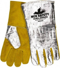 MCR Safety - Size XL Jersey Lined Aluminized Leather Welding Glove - Brown, Pair - All Tool & Supply