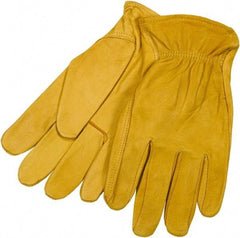 MCR Safety - Size S Goatskin General Protection Work Gloves - For Work & Driver, Uncoated, Slip-On Cuff, Gold, Paired - All Tool & Supply