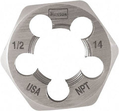 Irwin Hanson - 3/8-18 NPT Thread, Hex Pipe Die - Carbon Steel - Exact Industrial Supply