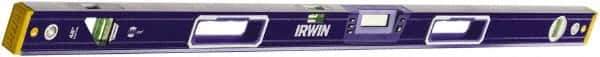 Irwin - 48" Long 3 Vial Box Beam Level - Aluminum, Blue - All Tool & Supply