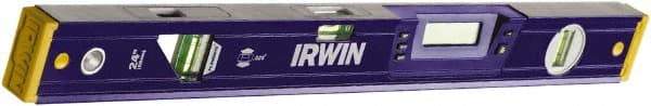 Irwin - 24" Long 3 Vial Box Beam Level - Aluminum, Blue - All Tool & Supply