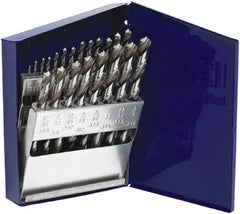 Irwin - 0.0135 to 0.039", 118° Point, Bright Finish, High Speed Steel Jobber Length Drill Bit Set - All Tool & Supply