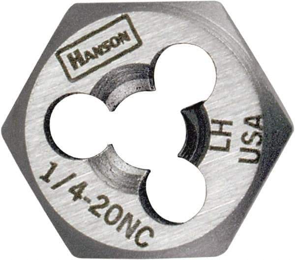 Irwin Hanson - 5/8-11 UNC Thread, 1-1/4" Hex, Left Hand Thread, Hex Rethreading Die - Carbon Steel, 5/8" Thick - Exact Industrial Supply