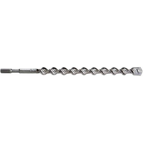 Irwin - 1-3/8" Diam, Spline Shank, Carbide-Tipped Rotary & Hammer Drill Bit - All Tool & Supply